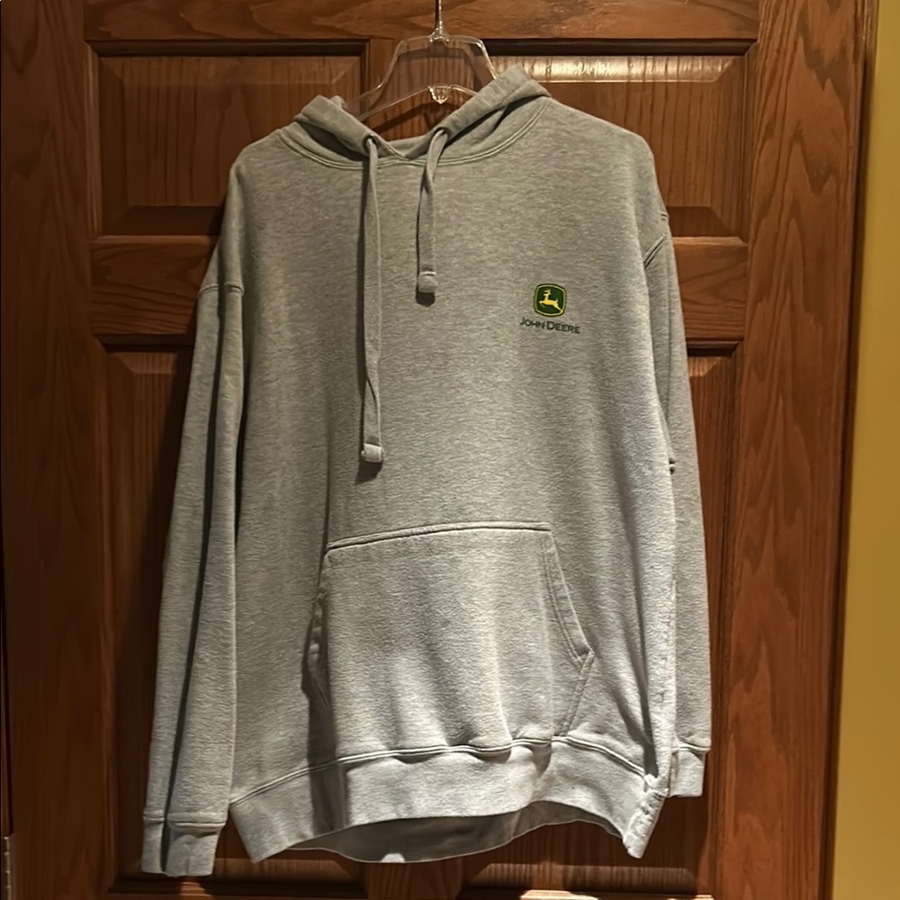 John Deere Men's Grey Hoodie
